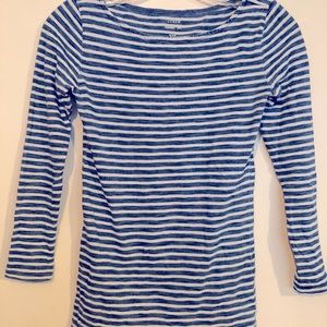 **SOLD** J.CREW Long Sleeve Blue Stripe Tee